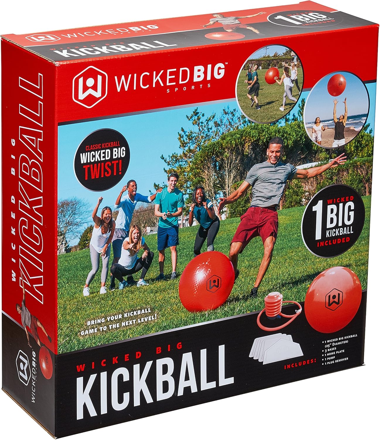 Wicked Big Sports Kickball-Supersized Kickball Outdoor Sport Tailgate Backyard Beach Game Fun for All: Toys & Games