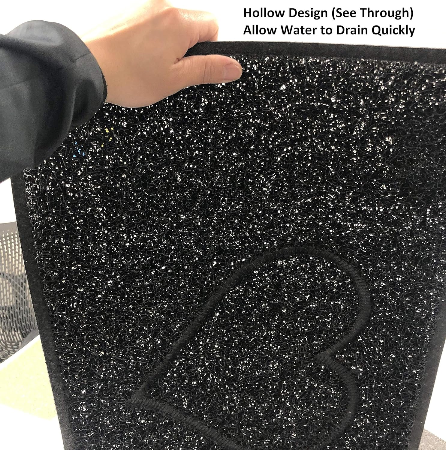 Nicoman Paw Embossed Shape Outdoor Only Dirt-Trapper Door Mat Washable Barrier Heavy Duty Doormat, (Drainage Open-Back - Image 4