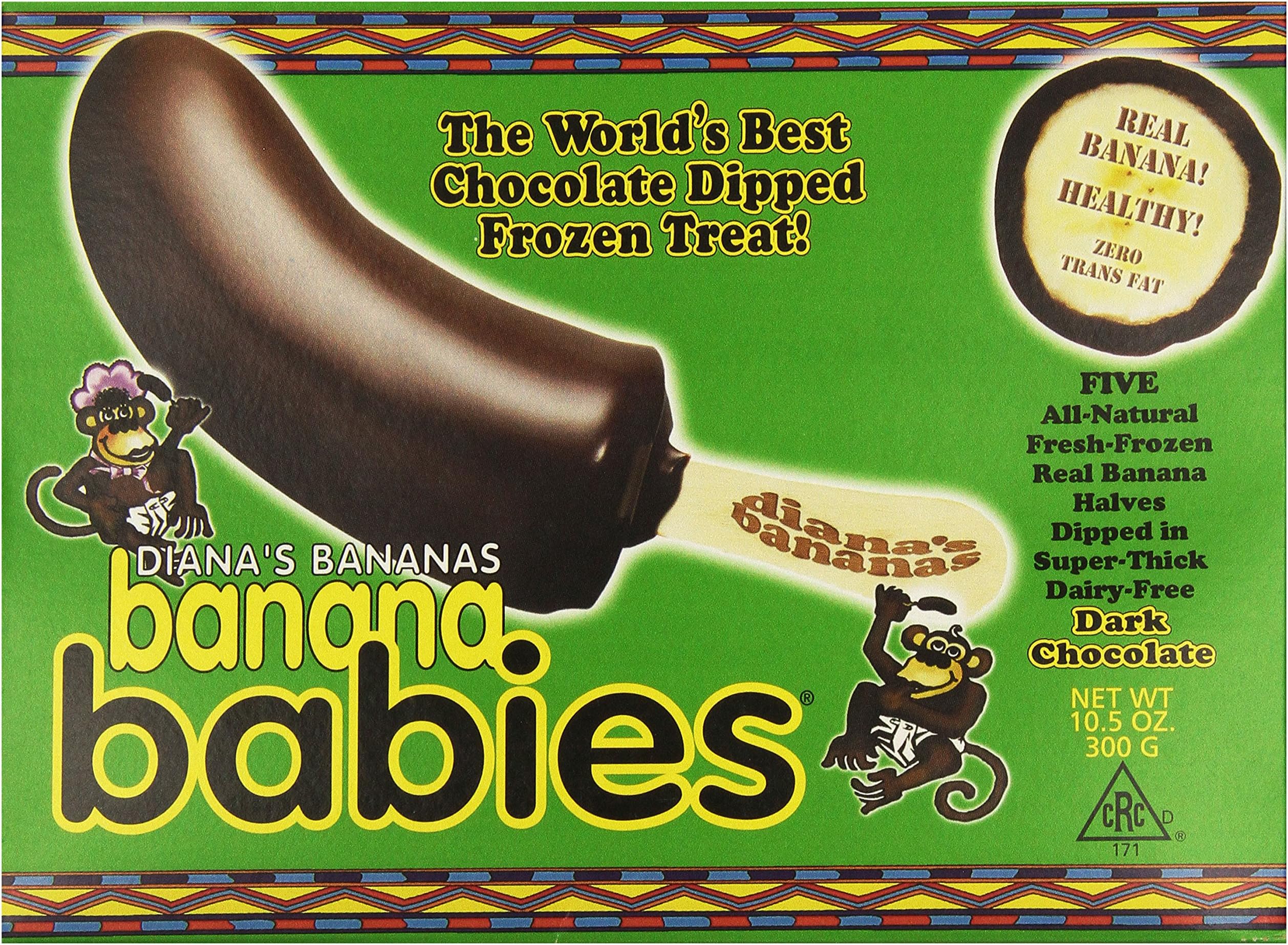 Diana's Bananas, Banana Babies Dark Chocolate, 5 Count (Frozen)