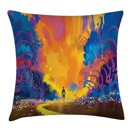 Amazon Com Ambesonne Fantasy Art House Decor Throw Pillow Cushion