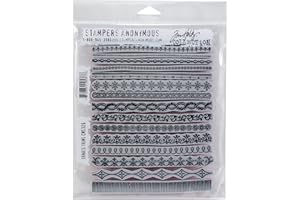 Tim Holtz Ornate Trims Tampons étirables Multicolore