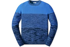 JSTEX Boys Sweater 100% Cotton Knit Kids Pullover Sweater Crew Neck Long Sleeve Striped Sweater for Child Toddler Size 4-14