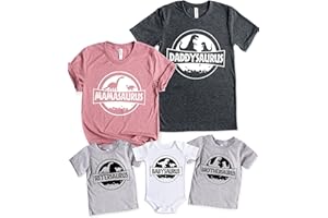 Teeny Fox Saurus Dinosaur Family Cute Matching Outfits Couple Shirts