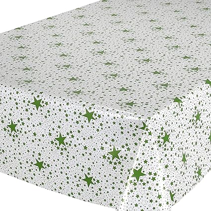 Staboos Sternen Wachstischdecke Grün 140x180 cm - Hochwertige PVC