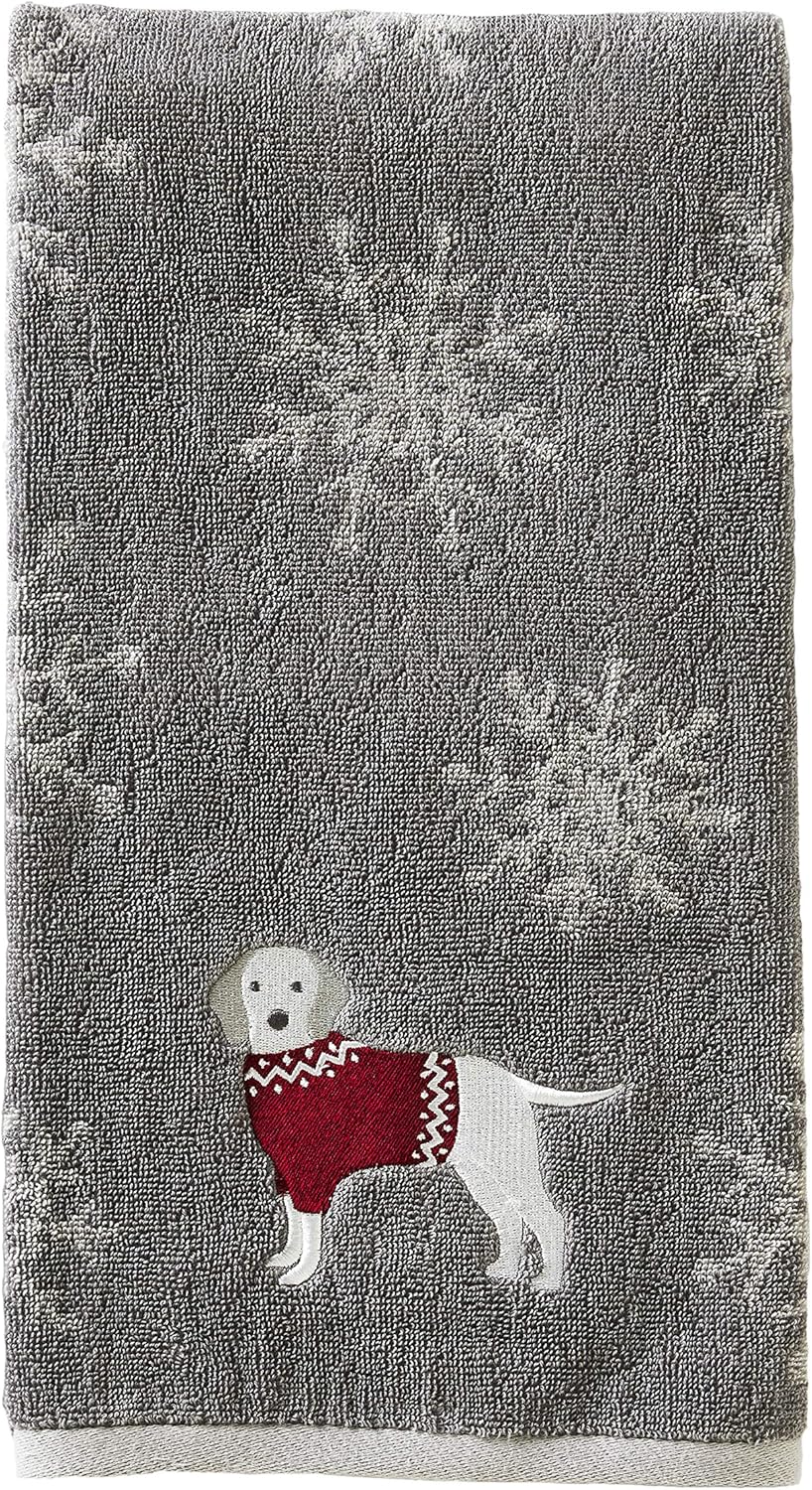 SKL Home by Saturday Knight Ltd. Vern Yip Fa La La Dogs Bath Towel, Gray