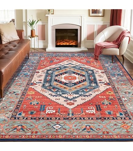 Amazon.com: Loloi Loren Collection LQ-10 Blue/Red 8'-4