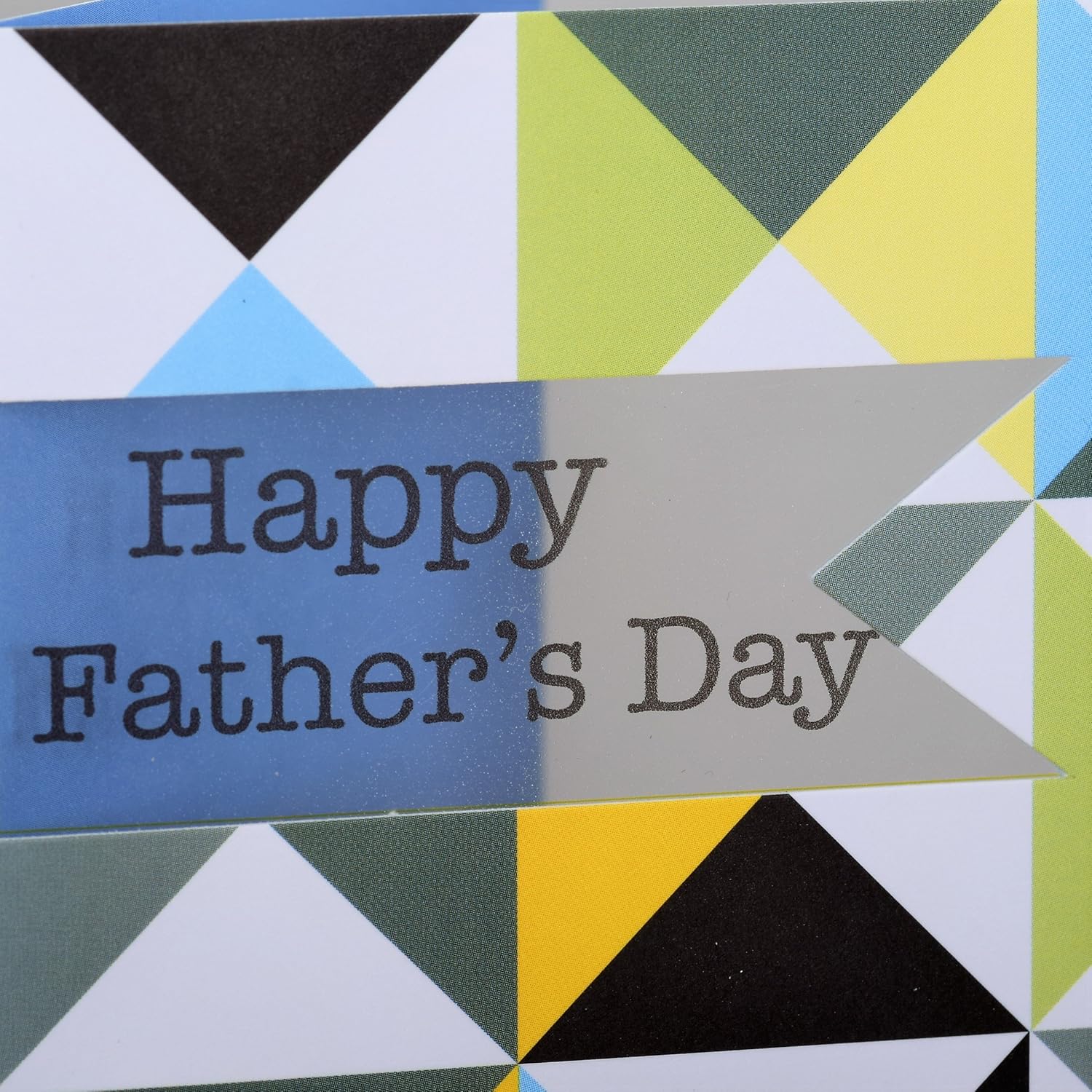 Claire Giles Greeting Cards, Happy Father's Day Card, Cubes and Triangles Design Father's Day Greeting Card, See Through Acetate Window - Image 3