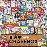 CRAVEBOX Snack Box Variety Pack Care Package (80 Count) Treats Gift Basket Boxes Pack Adults Kids Grandkids Guys Girls Women 