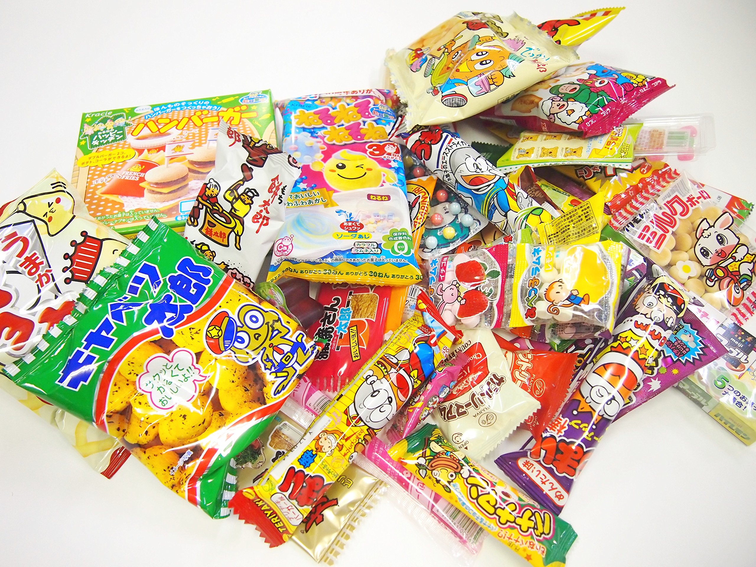 52 Japanese Candy and Snack Okashi Set with Original Japanese Candy