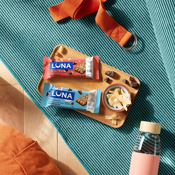 LUNA BAR – VARIETY PACK – 6 FLAVORS – GLUTEN FREE SNACK BARS – NON-GMO – PROTEIN BARS – MADE WITH ORGANIC OATS (12 PACK)