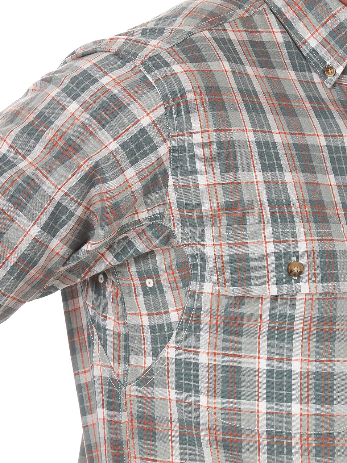 Wrangler Riggs Workwear Men's Long Sleeve Foreman Plaid Workshirt: Clothing