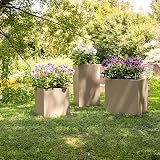 Lechuza Canto Stone 40 Low Sand Beige Plant Cube - Stylish & Functional view 7