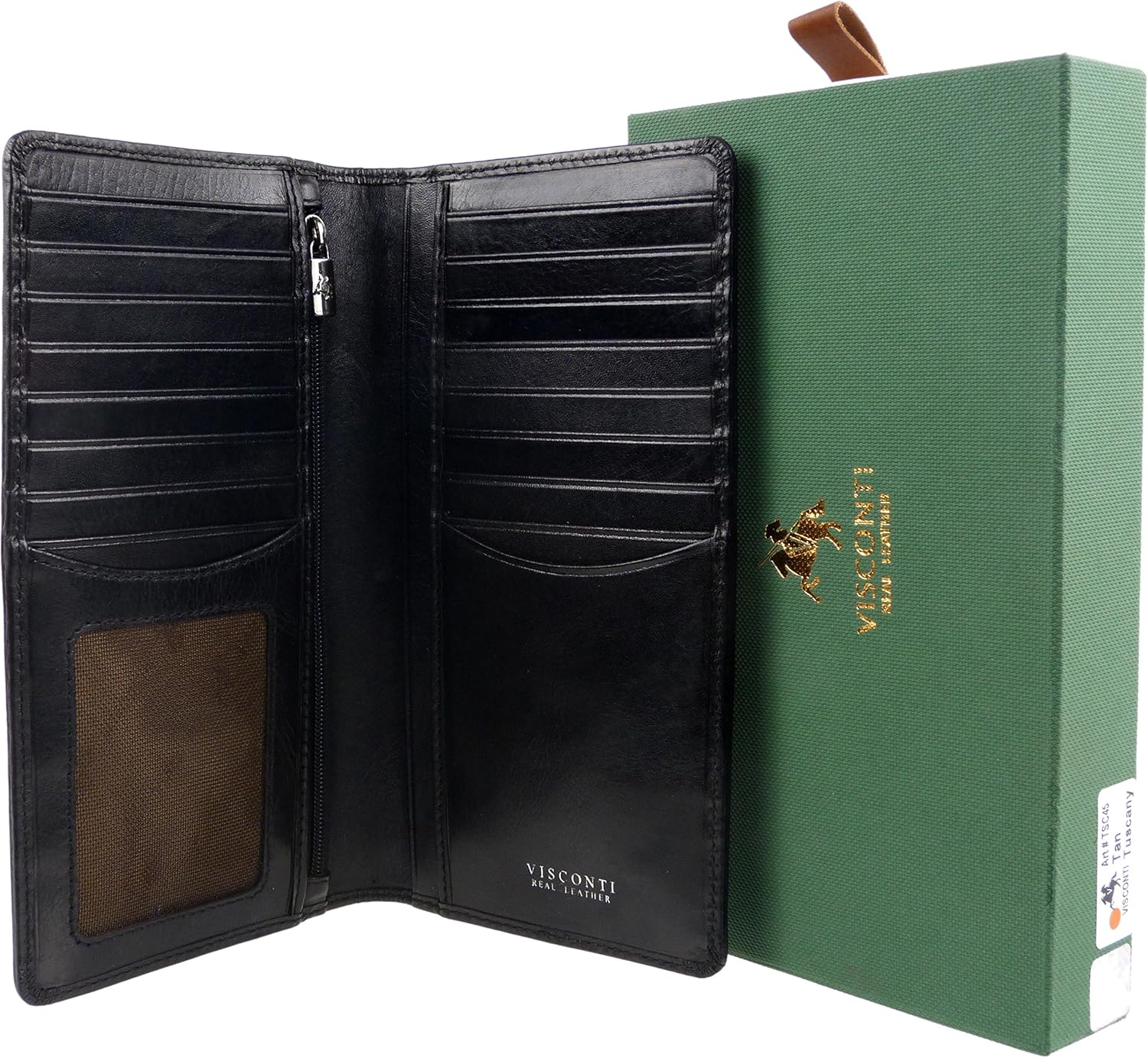 Mens Italian Leather Stylish RFID Protected Suit Wallet by Visconti Gift Box - Image 3