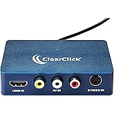 ClearClick Video to USB 1080P Audio Video Capture &amp; Live Streaming Device - Input HDMI, AV, RCA, S-Video, VCR, VHS, Camcorder, Video8, Hi8, DVD, Gaming Systems - USB-C Plug &amp; Play