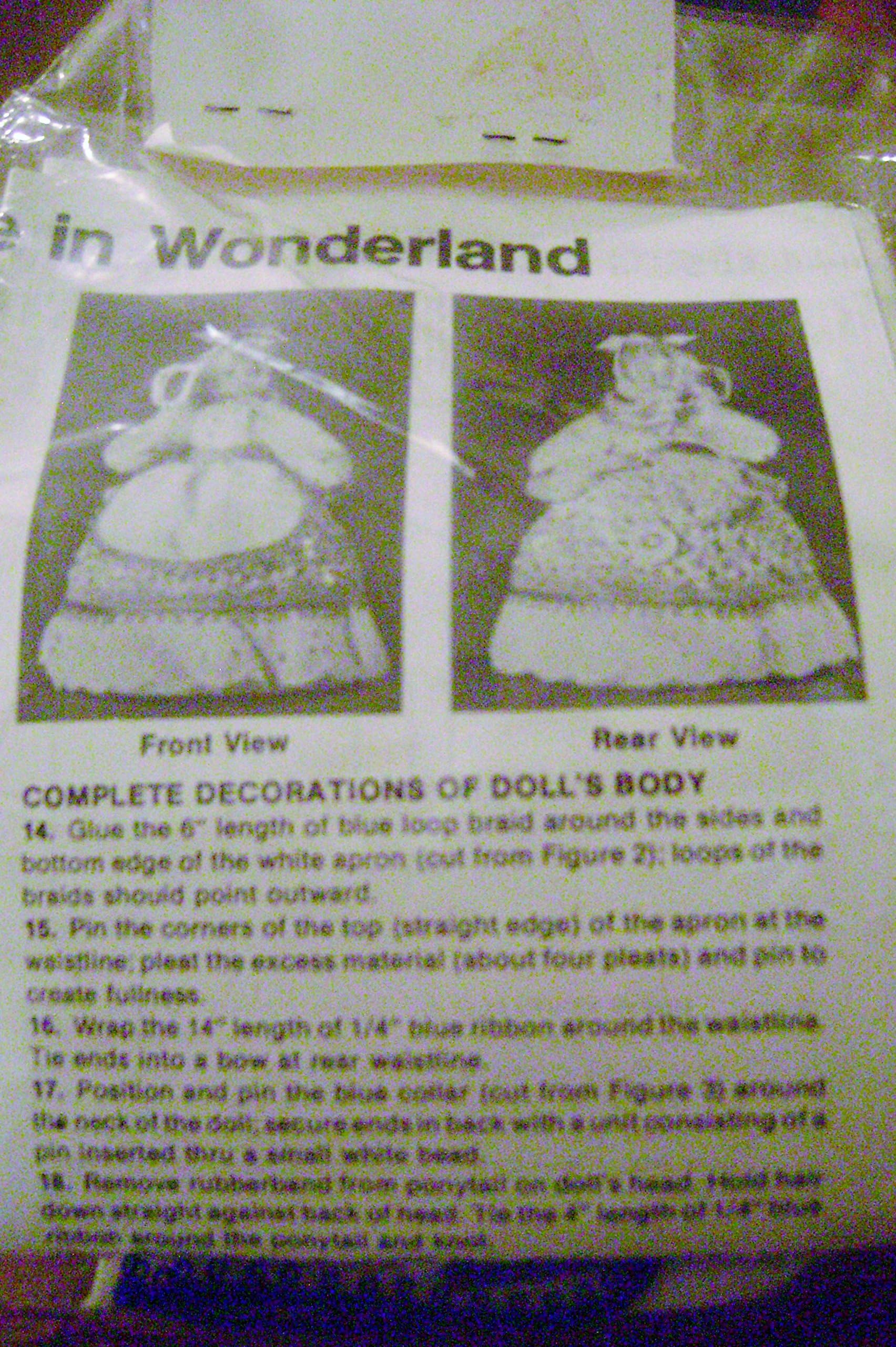 Walco Holiday Lil Missy Beaded Doll Kit Alice in Wonderland 13360E