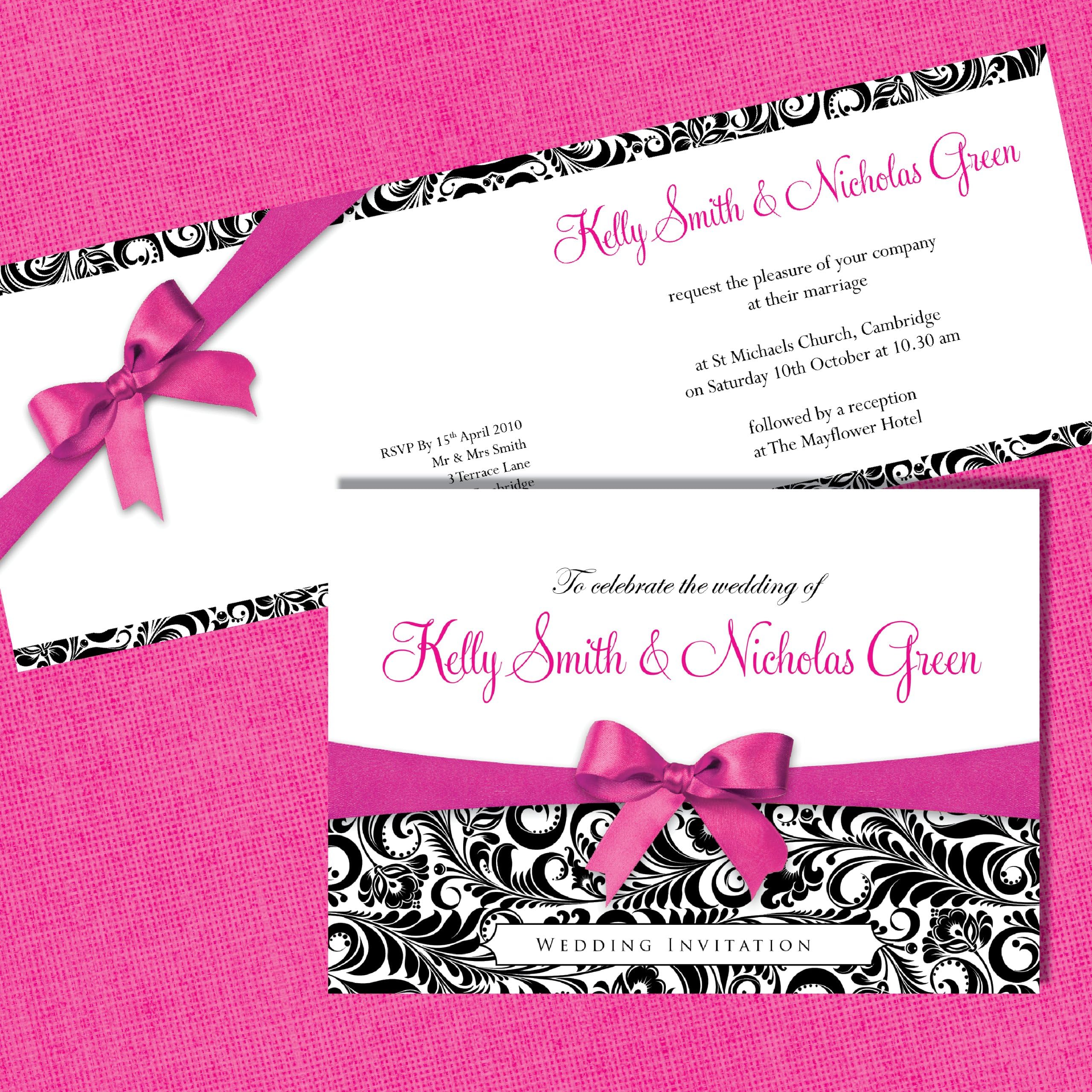 Sienna Mai Personalised Wedding Invitations Incl Envelopes on Pearl x 10