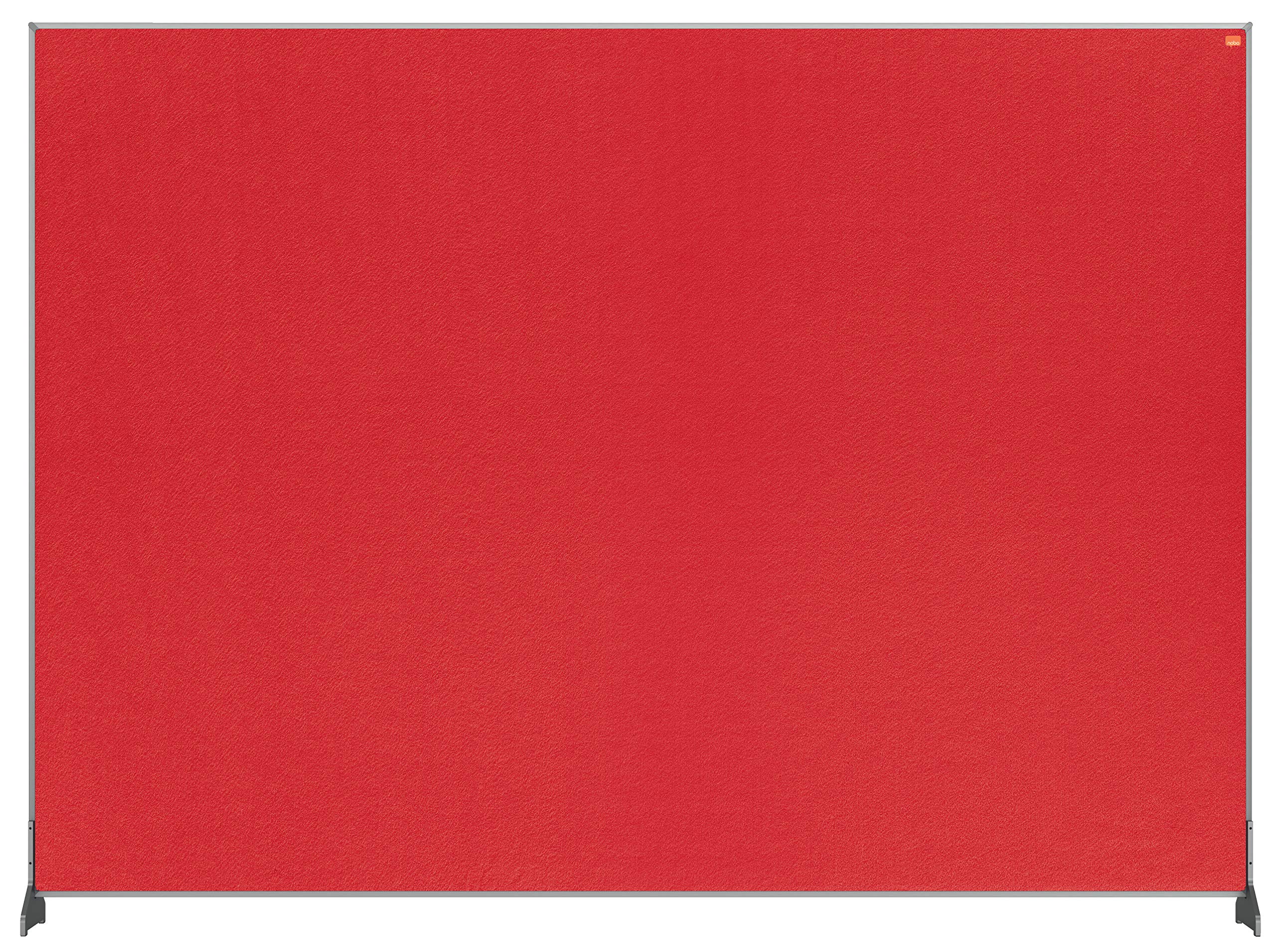 Nobo Impression Pro 1.8 m High Desk Divider, Felt Surface, Red, 1400 x 1000 mm, 1915510