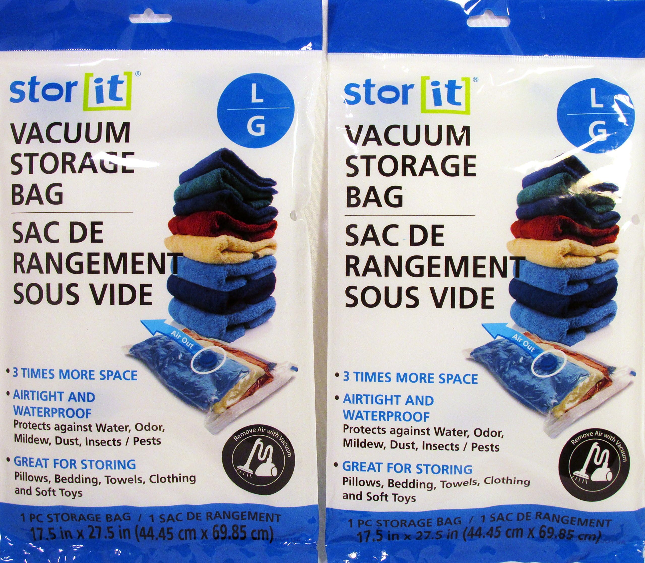 Vacuum Storage Space Saver Bag 17.5 in X 27.5 in (2 Pack)
