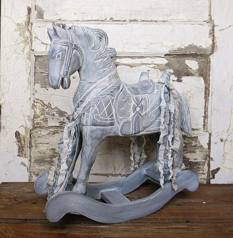 Large Wooden Rocking Horse Home Decor. Handmade