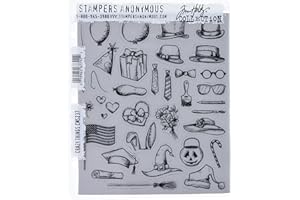 Stampers Anonymous Tim Holtz Cling Stamps 7"X8.5", Crazy Things