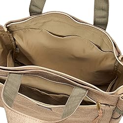 anello(アネロ) 10 Pocket Tote Bag, Beige