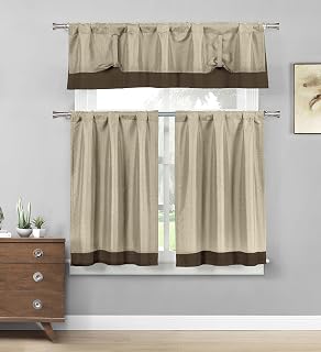 Amazon De Home Maison Floral Kuche Fenster Vorhang Set Weiss 56