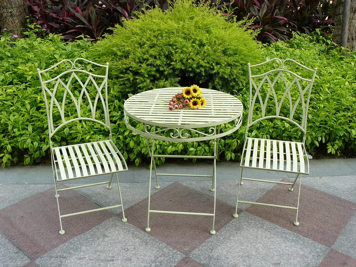 Amazon Com Aspect Dumont French Style 3 Pieces Bistro Set 1 Metal