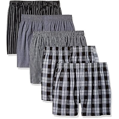Gildan Platinum Men's Woven Boxer 5-Pack