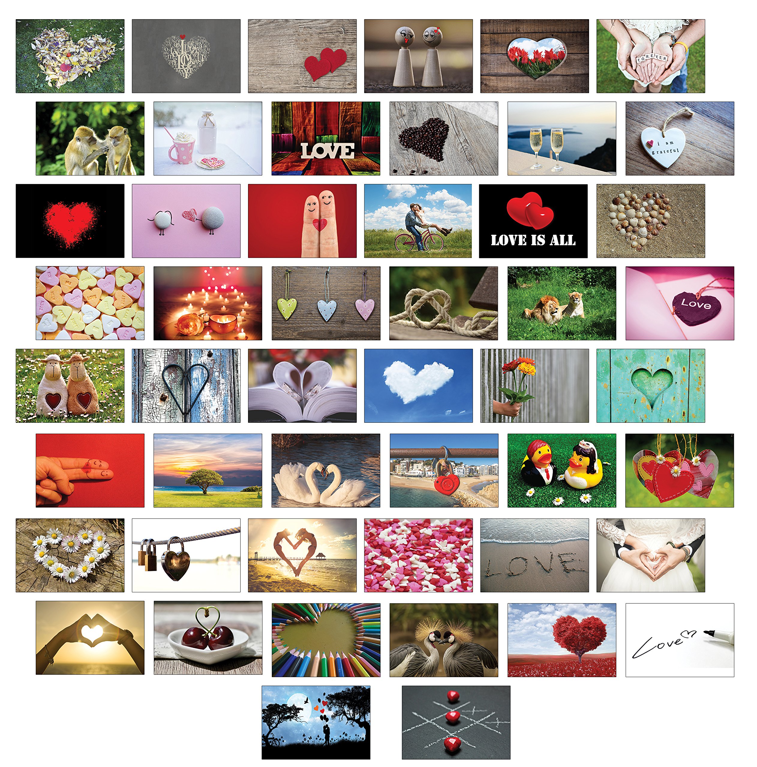 Love Postcards, 50 love / heart / marriage themed postcards