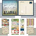 Kit Scrapbook Thème Alaska - Papiers Et Autocollants - Cadeau Créatif Voyage - Neuf