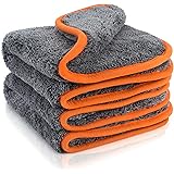 Canovo extra-absorbent microfibre towels thanks to 1200 gsm – gentle application of polish, gentle clean, dry towel set of 2, 42 x 42 cm, for car, motorbike, household