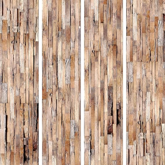 murando - PURO TAPETE selbstklebend Holzoptik 10m Wandtattoo dekorative Möbelfolie Dekorfolie Fotofolie Panel Wandaufkleber W