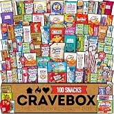 CRAVEBOX Snack Box (100 Count) Halloween Variety Pack Care Package Gift Basket Adult Kid Guy Girl Women Men Birthday College Student Office College Back to School