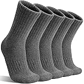 MOGGEI 5 Pairs Womens Merino Wool Socks Hiking Warm Winter Thick Thermal Crew Cozy Cabin Ladies Gift Comfy Boot Work Socks