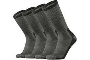 Ortis Merino Wool Cushion Crew Socks for Men Outdoor Hiking Hike Moisture Wicking Heavyweight Thick Warm Steel Toe Work Boots