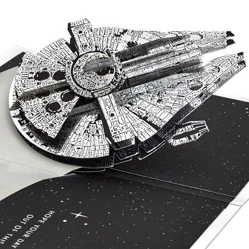 Hallmark 3D Pop-Up Card, Star Wars Millennium Falcon Design