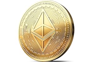 innoGadgets Physical Ethereum Coin Plated with 24-Carat Gold. A Real Collector‘s Item with Protective case
