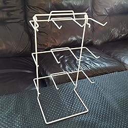 Countertop Peg Hook Display Rack in White 17.75 H x
