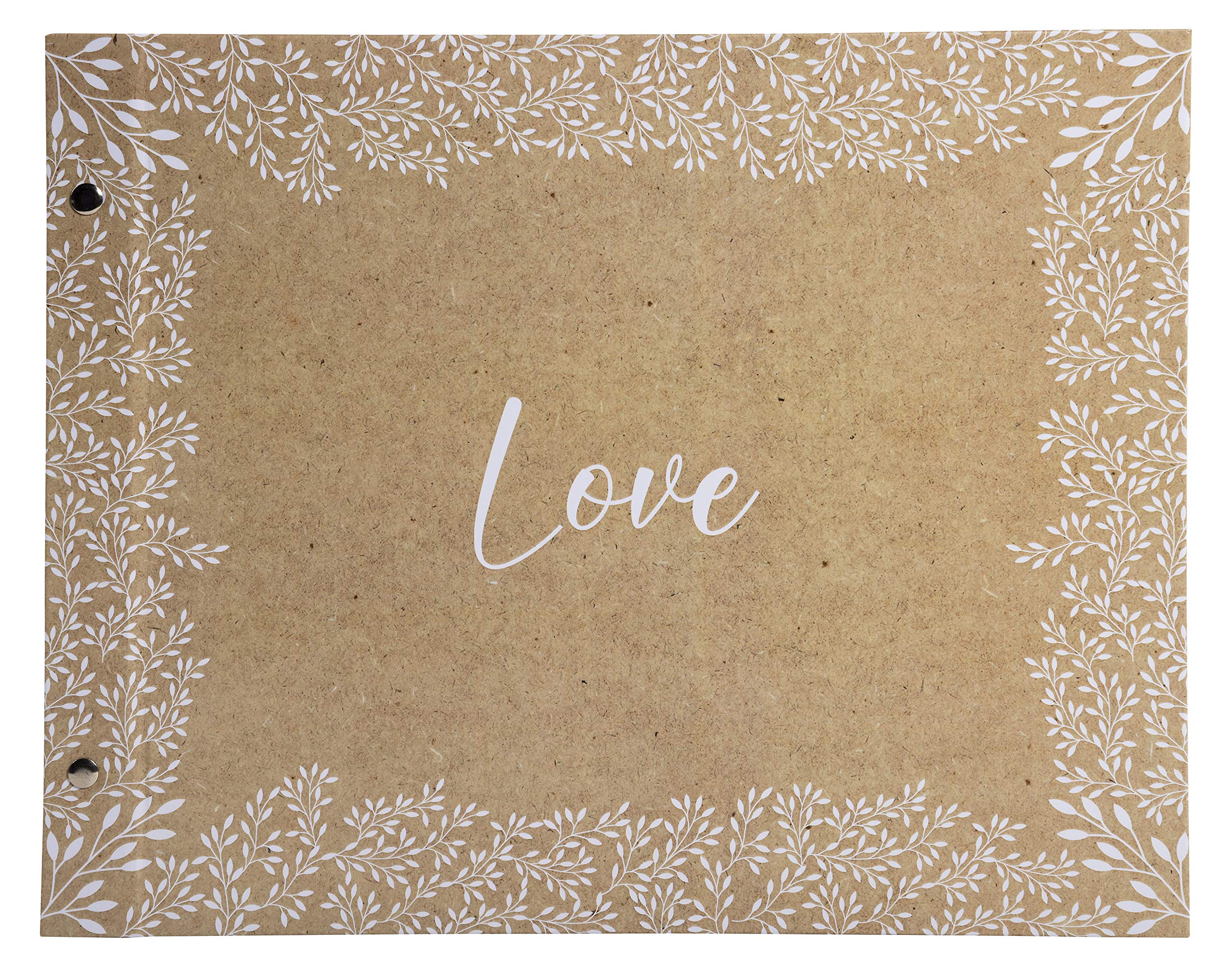 Exacompta - Ref. 60234E - 1 Photo album with screws 40 white pages - Format 37x29cm - printed paper cover with KRAFT matte lamination - capacity of 160 photos