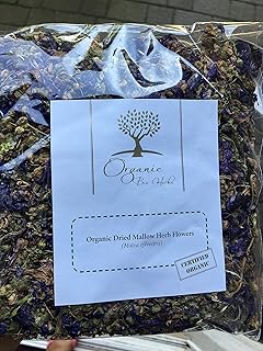 Amazon Com Organic Blue Mallow Flowers Color Changing Blue Herbal Tea 100 Dried Blue Mallow Flowers Malva Sylvestris Net Weight 0 5oz 15g Grocery Gourmet Food