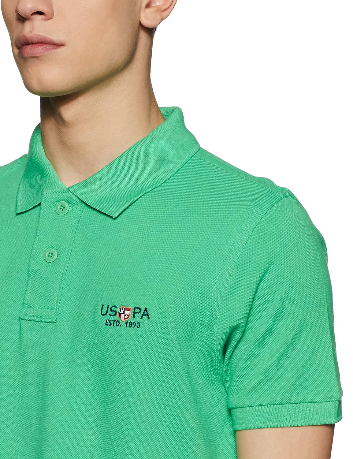u.s. polo assn. men's solid regular fit cotton polo