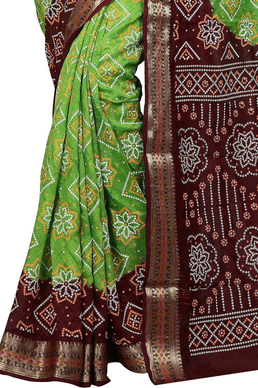 dealsure women's multicolor art silk bandhani saree