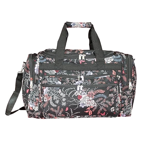 World Traveler Floral Duffel Bag, Flower Bloom, One Size