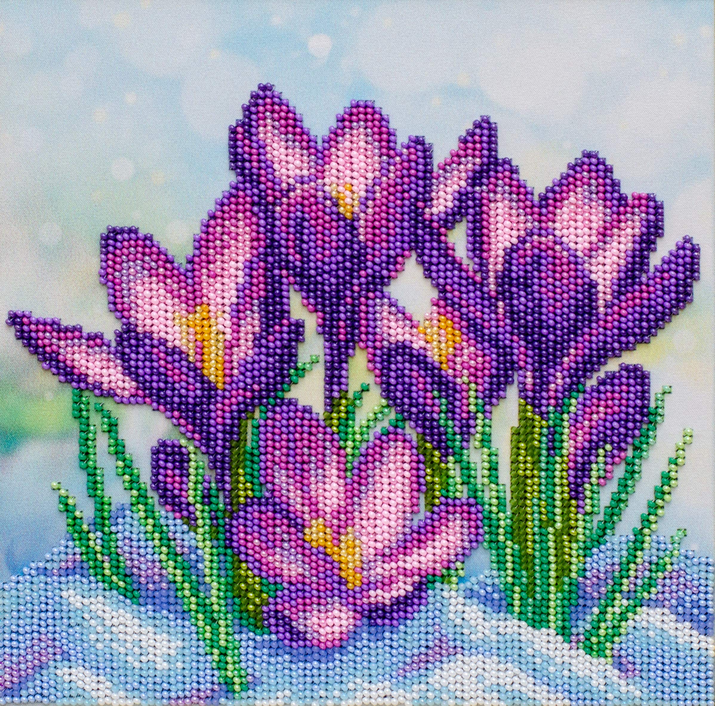 VDV Bead Embroidery Kit - Crocuses