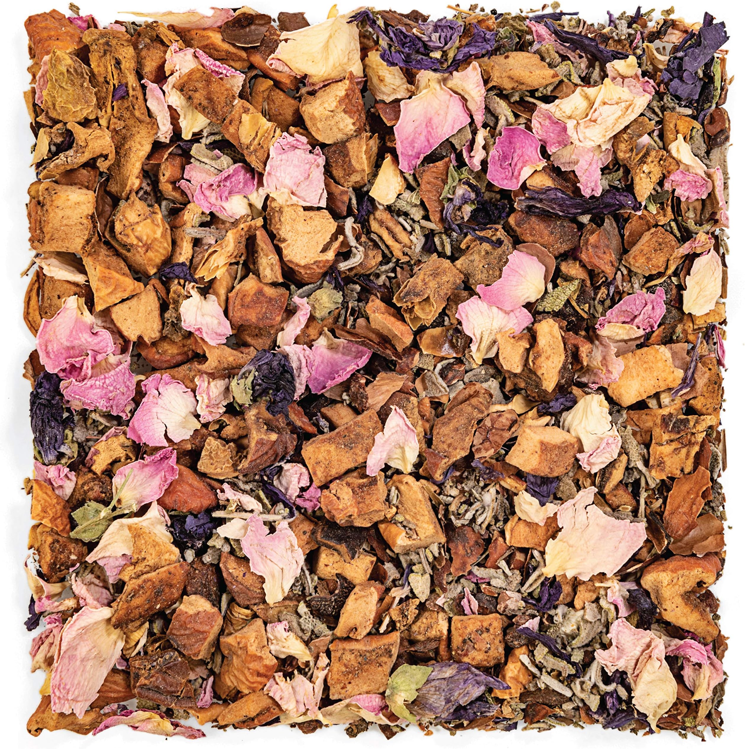 Tealyra - Cocoa Sage - Relaxing and Calming Herbal Loose Leaf Tea - Perfect Bed Time Blend - Caffeine Free - 112g (4-ounce)