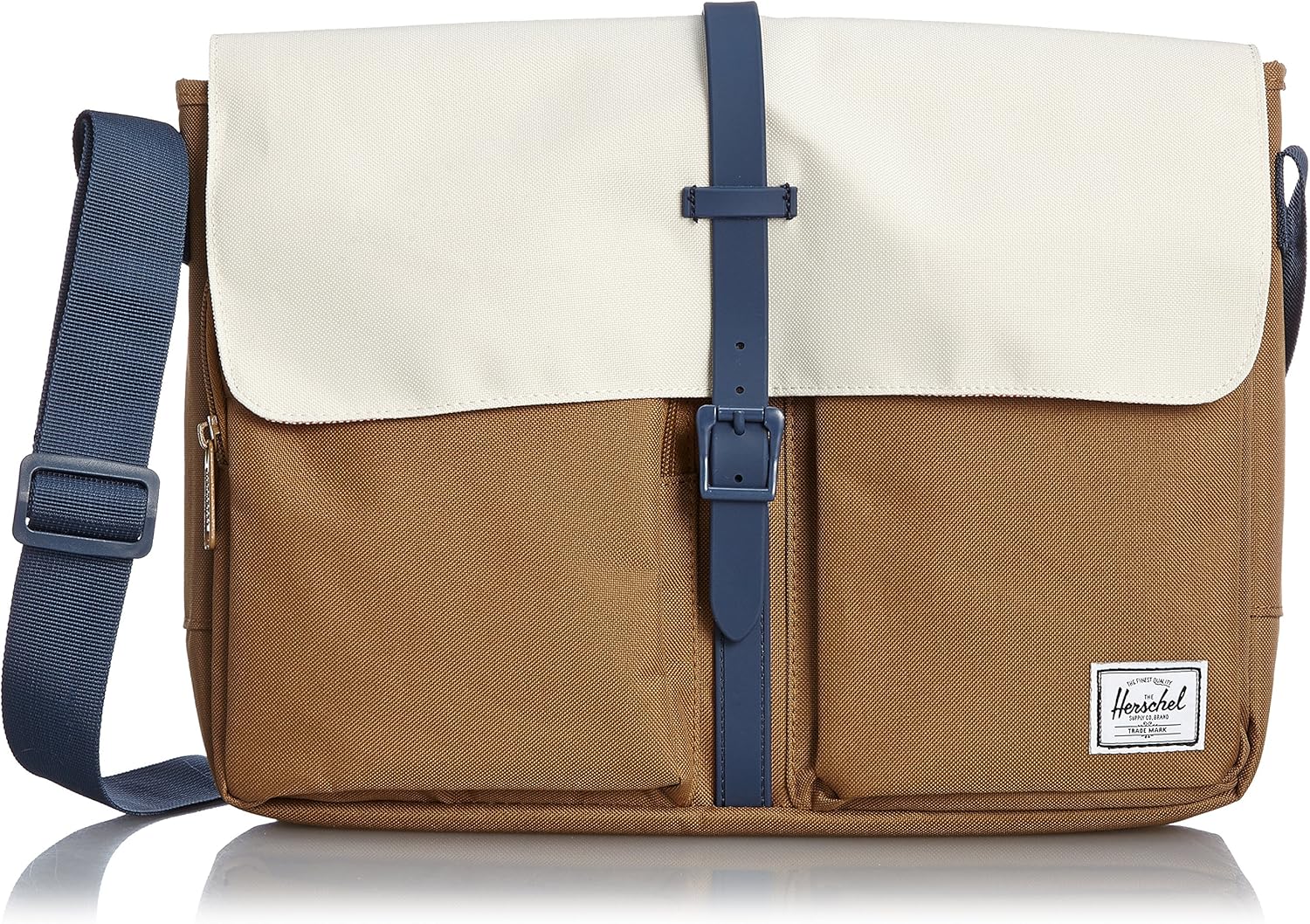 Herschel Messenger Bag, 14 cm, 5.5 Liters, Natural/Caramel/Navy Rubber