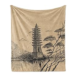 Ambesonne East Soft Flannel Fleece Throw