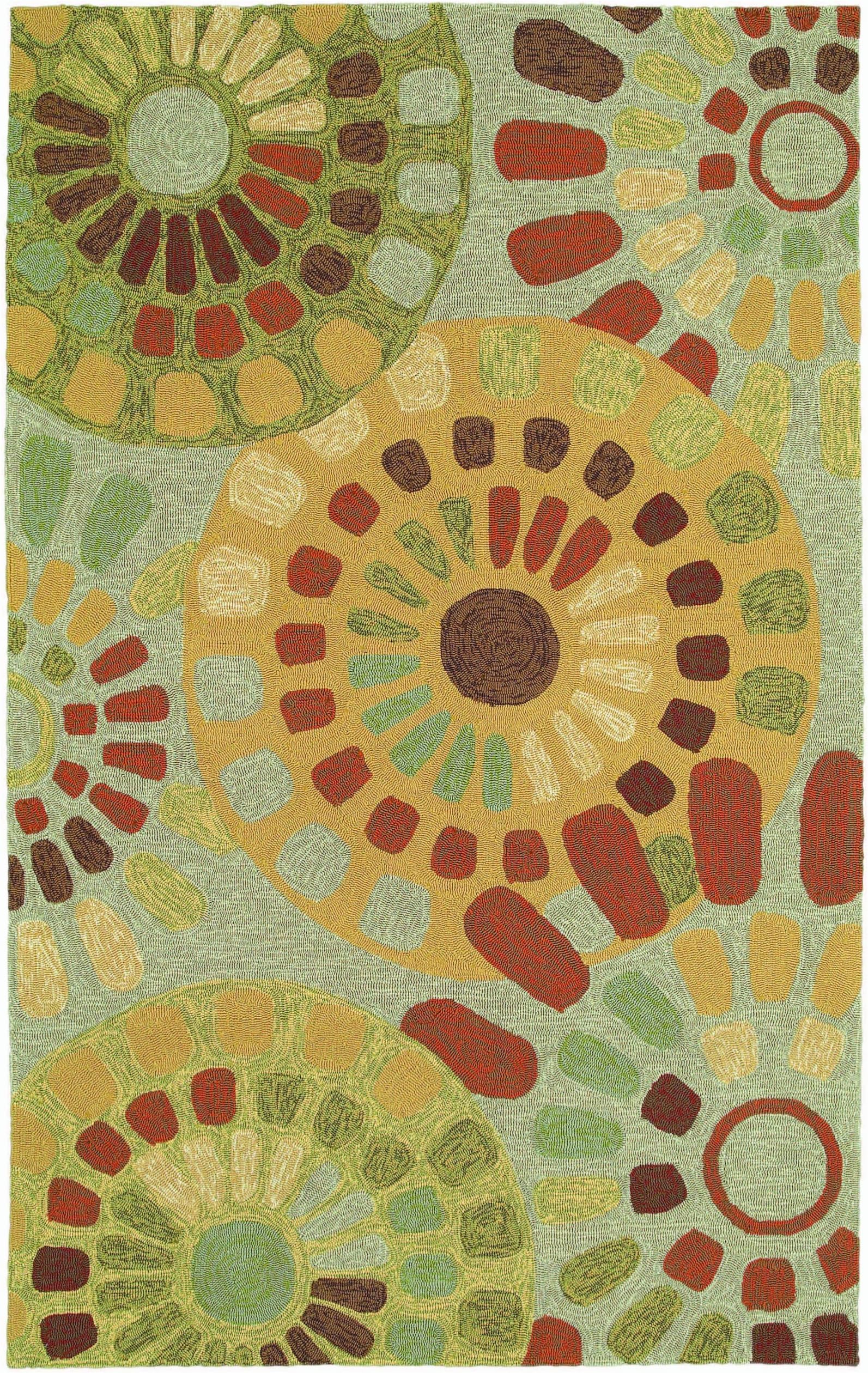 Shaw Living Garden Craft Sun Mosaic Indoor/Outdoor Rug, 9-Feet 6-Inch by 12-Feet 6-Inch, Taupe