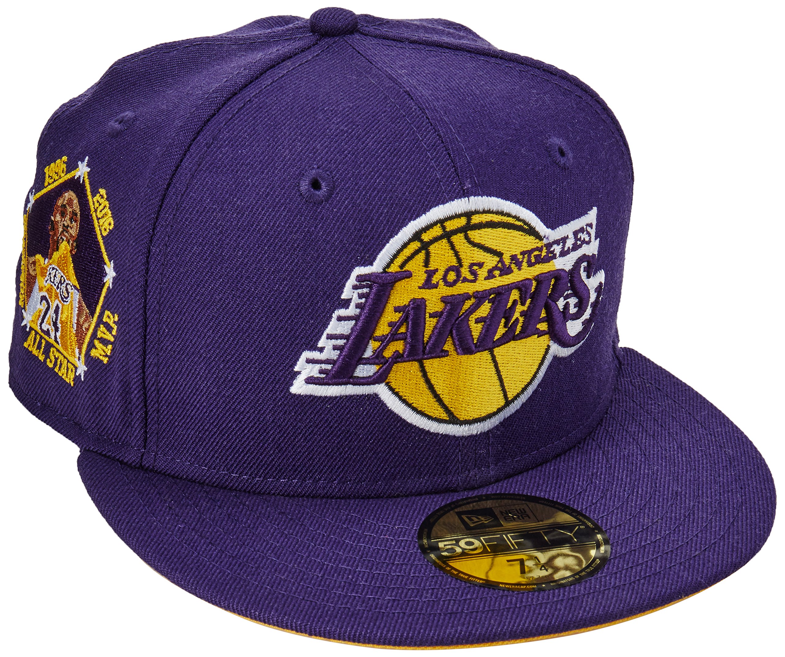 New Era 59Fifty NBA Hat Los Angeles Lakers Kobe Bryant Player All Star Champion Purple Cap