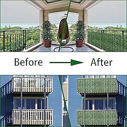 ODTORY Artificial Fence Privacy Screen: 5FT x 20FT
